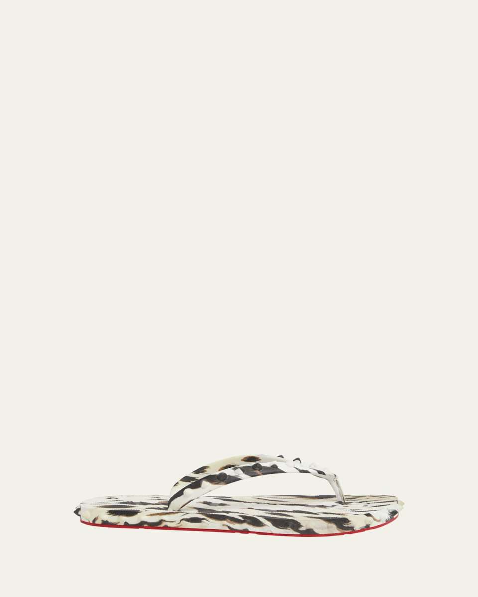 Loubi Donna Spike Red Sole Flip Flops